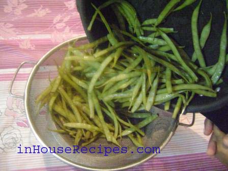 Sieve the boiled beans.